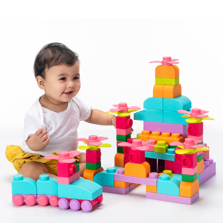 UNiPLAY Soft Building Blocks Plus Series 80pcs Pastel Color (#UN40802) - 5