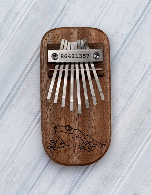 Frog Engraved Thumb Piano Pentatonic Cedar