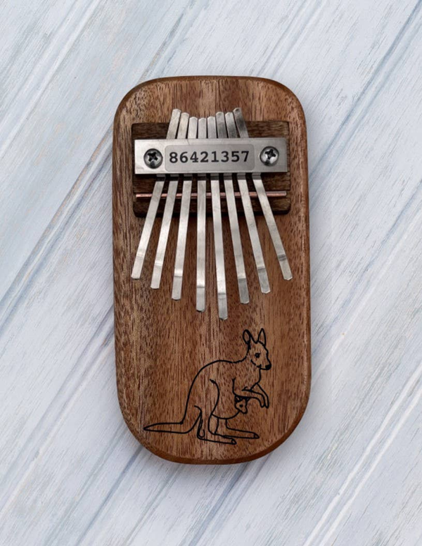 Kangaroo Engraved Thumb Piano Pentatonic Cedar