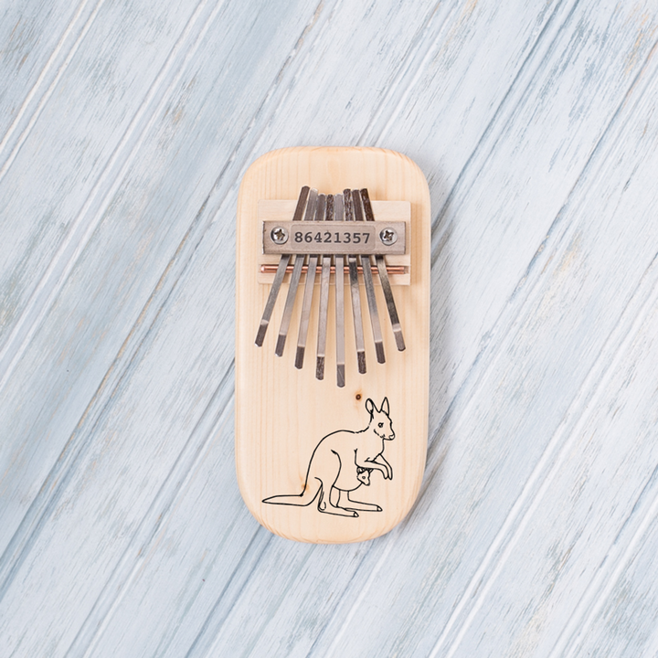 Kangaroo Engraved Thumb Piano Low Diatonic Pine