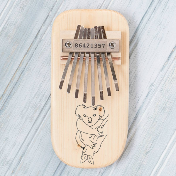 Koala Engraved Thumb Piano Low Diatonic Pine