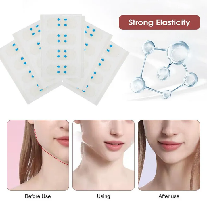 80Pcs Face Lifting Sticker Invisible Tape Firming Chin Fade Fine Lines V-shaped - 3