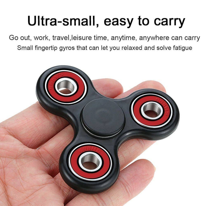 High Performance Spin-R Fidget Play Stress-Relief Spinner Black/Red - 4