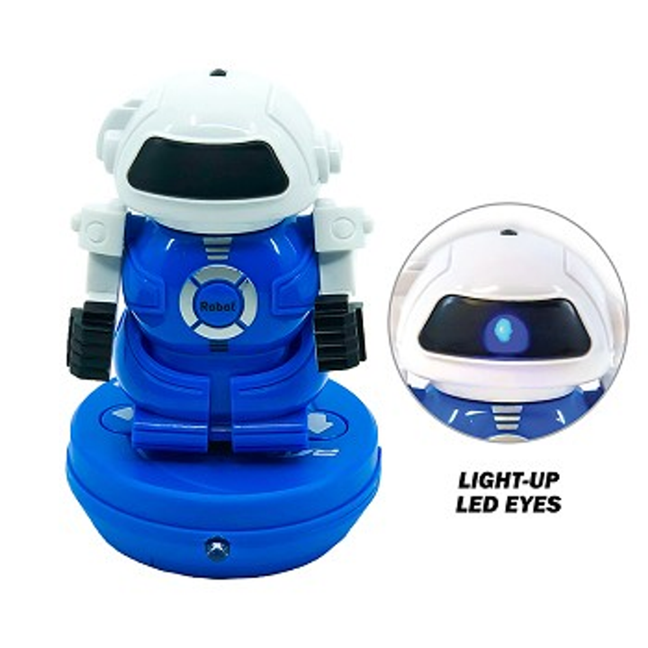 Infrared Controlled RC Mini Robot In A Can Blue Robot - 3