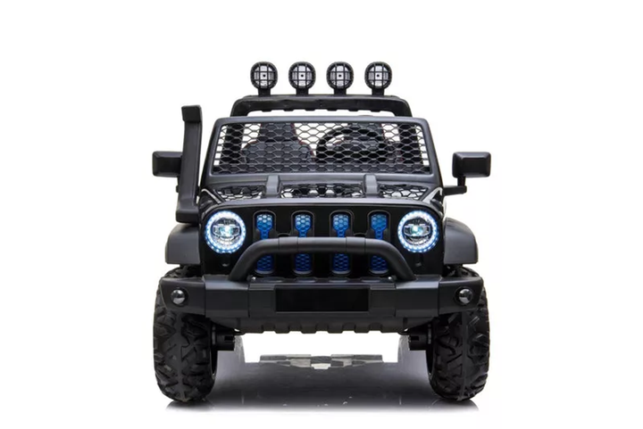 24V Freddo Toys Jeep with Top Lights 2 Seater Ride on Black - 4