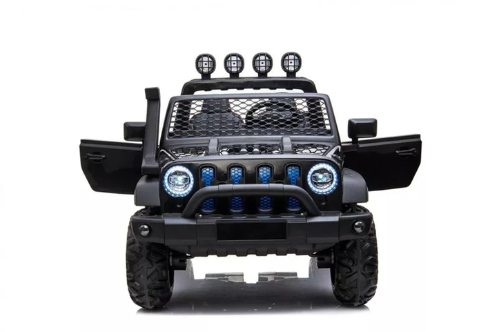 24V Freddo Toys Jeep with Top Lights 2 Seater Ride on Black - 5