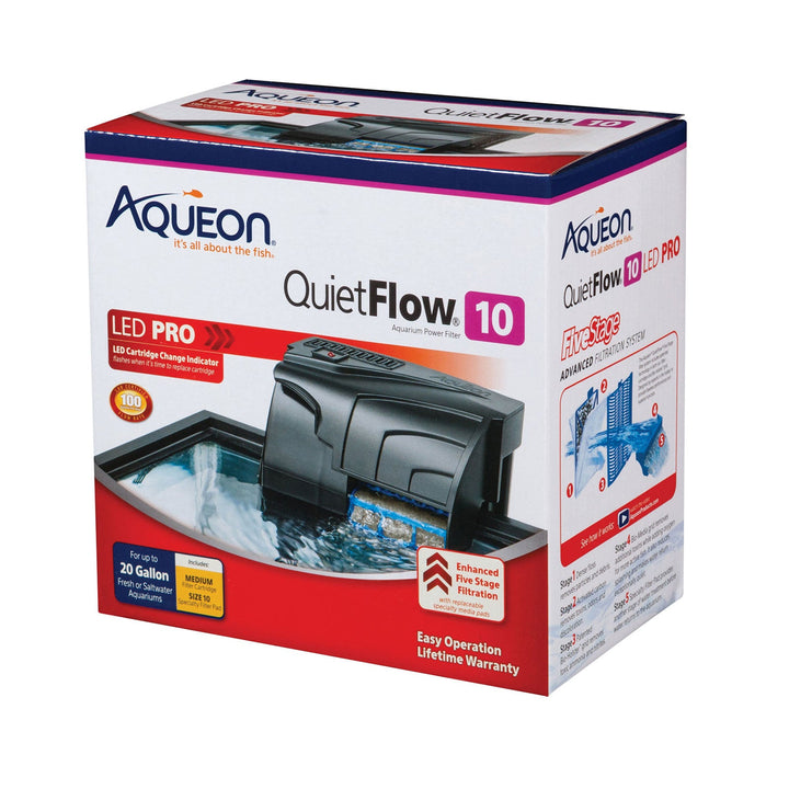 Aqueon QuietFlow LED PRO Aquarium Power Filters Size 10 - 2