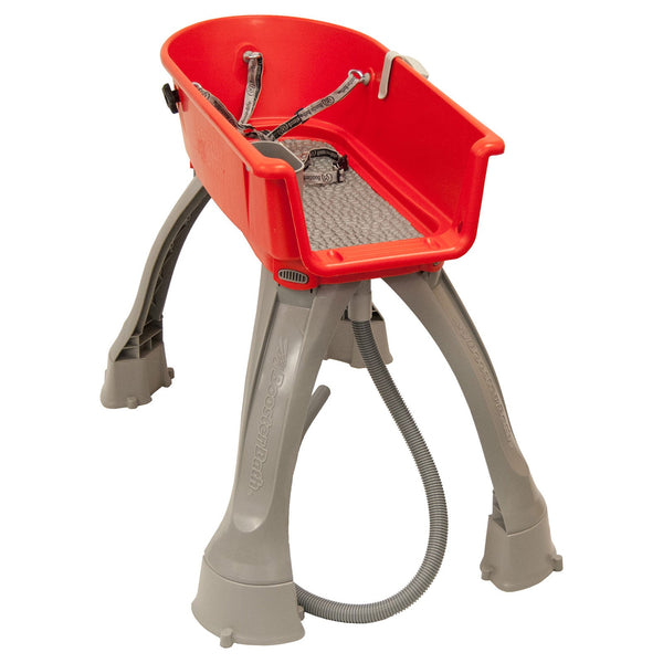 Booster Bath Elevated Dog Bath and Grooming Center Medium Red