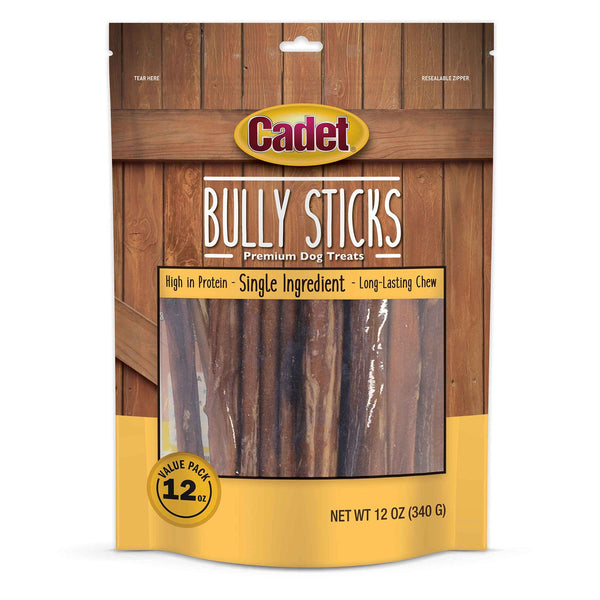 Cadet Bully Sticks Dog Treats 12 ounces