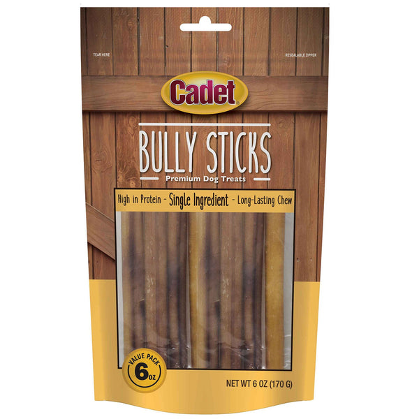 Cadet Bully Sticks Dog Treats 6 ounces