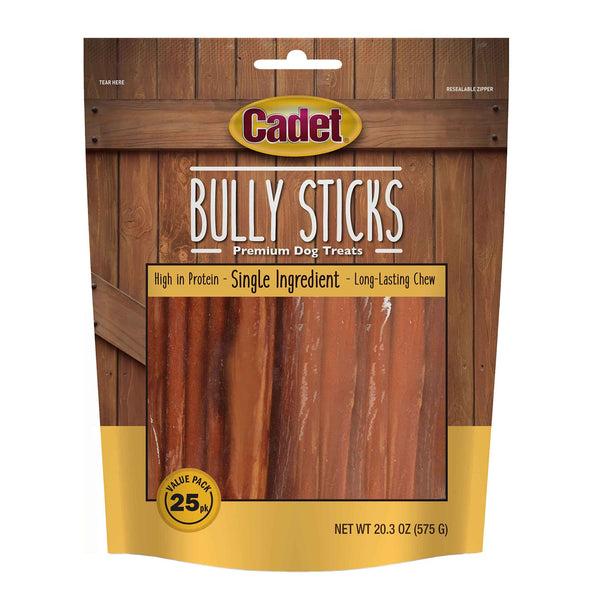 Cadet Bully Sticks Dog Treats 25 count