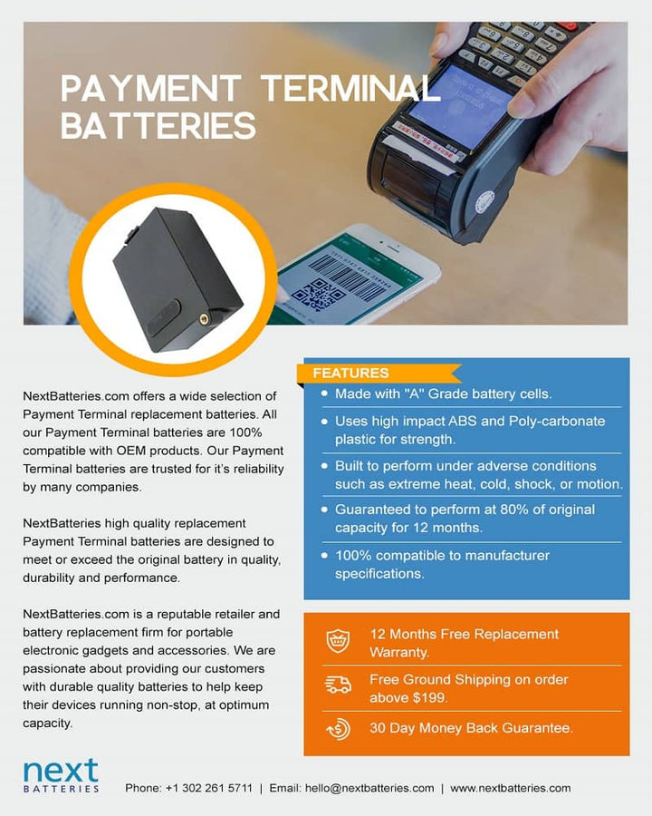 Pax IS1112 IS486 S920 Battery 2600mAh-4