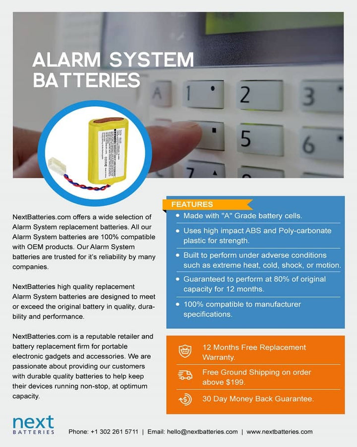 Technicolor TCA300COM Alarm System Battery - 4