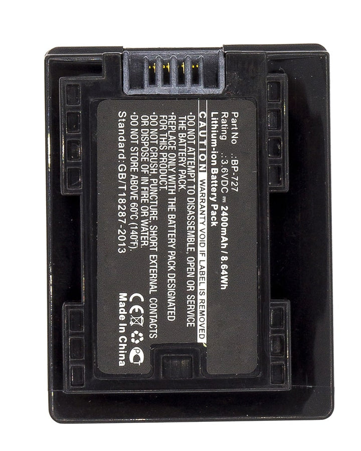 Canon BP-727 IXIA HF R306 Vixia HF M50 Battery 2400mAh - 3