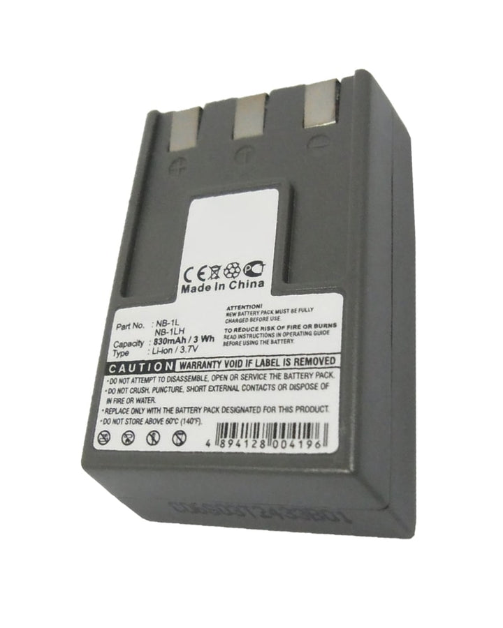 Canon Digital IXUS 200a IXUS 300 NB-1L Battery 830mAh - 2