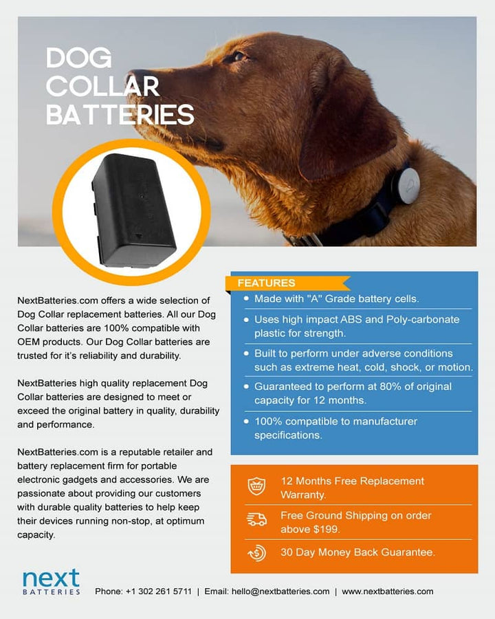 Dogtra 2302NCP Receiver 460mAh Dog Collar Battery - 4