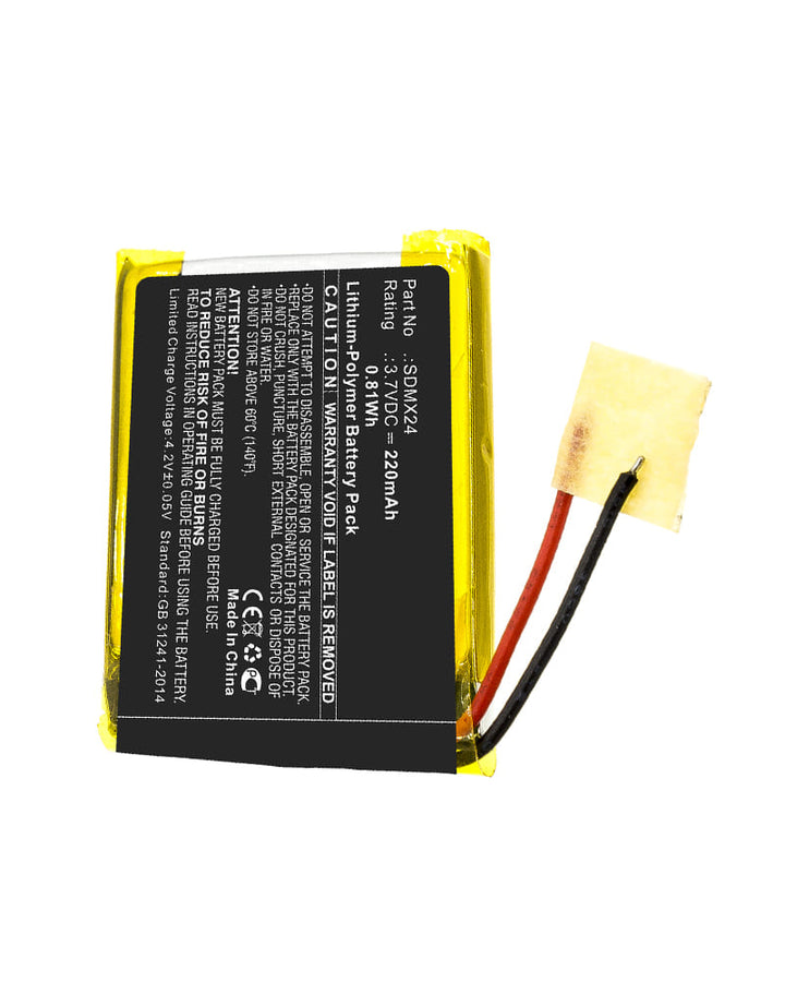 SanDisk SDMX24 Sansa Clip Sport Battery 220mAh - 2