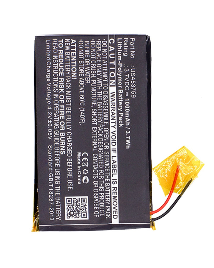 Sony NWZ-ZX1 US453759 Walkman NWZ-ZX1 Battery 1000mAh - 3