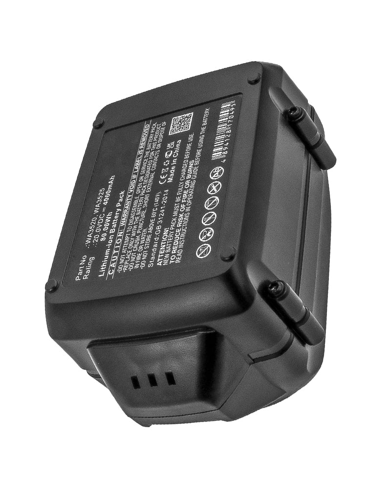 Worx WA3520 WA3525 20V PowerShare Battery 4000mAh