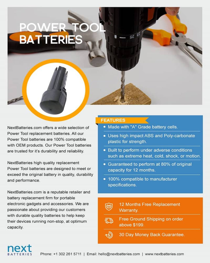 Panasonic EY7540 Cordless Impact Driver Battery - 4